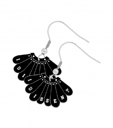 "I DISSENT" Black Earrings