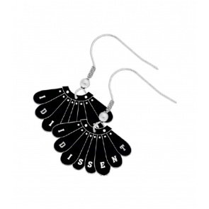 "I DISSENT" Black Earrings